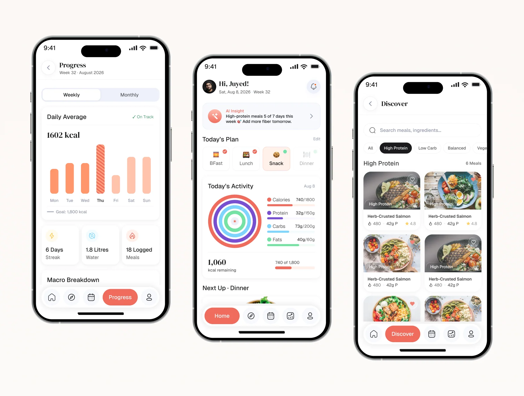 Nōri - AI Meal Prep & Wellness Mobile UI Kit 3