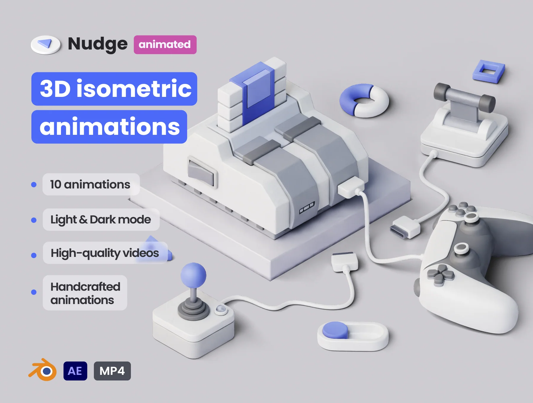 Nudge 3D animated