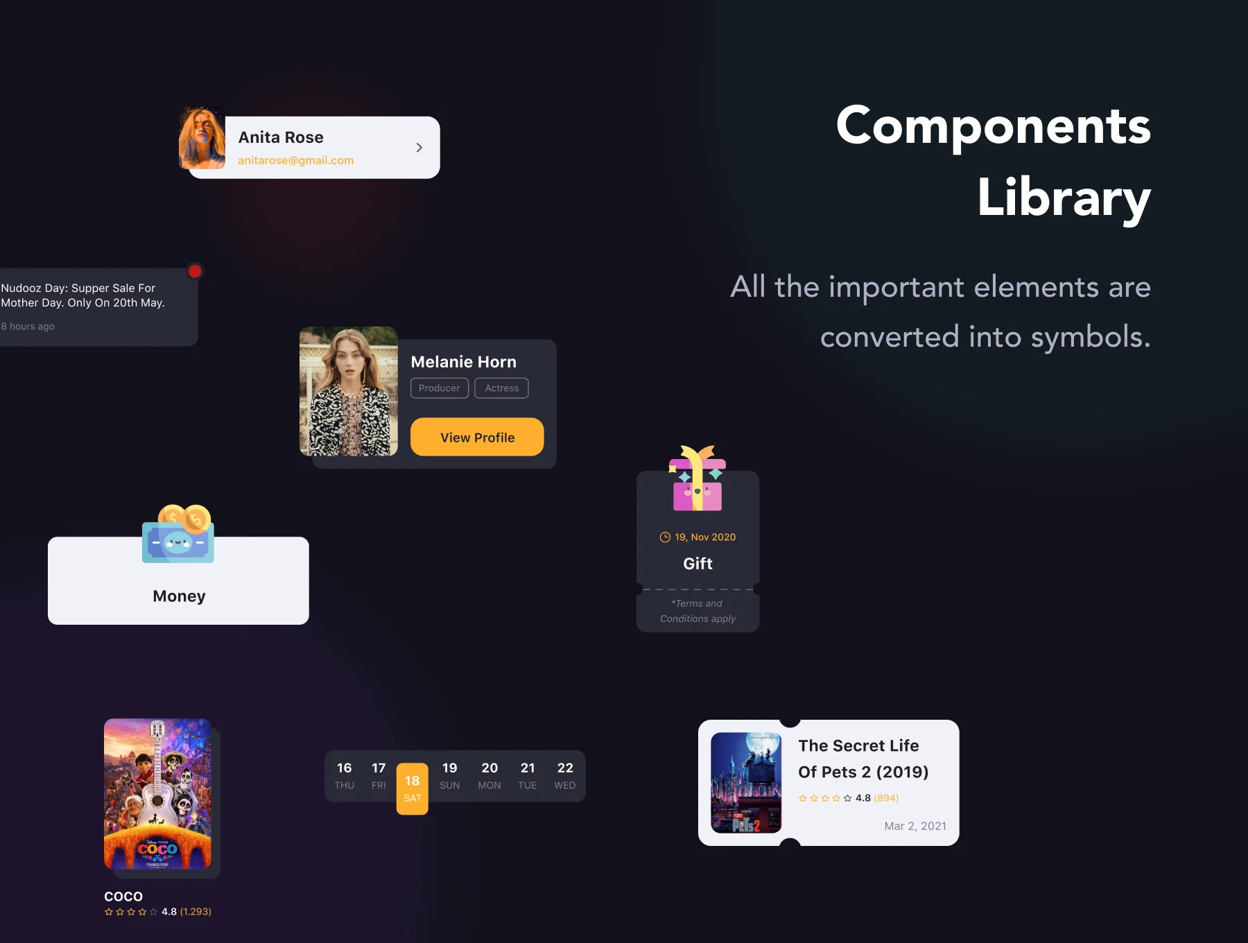 Nudooz - Booking Ticket Cinema UI Kit 3