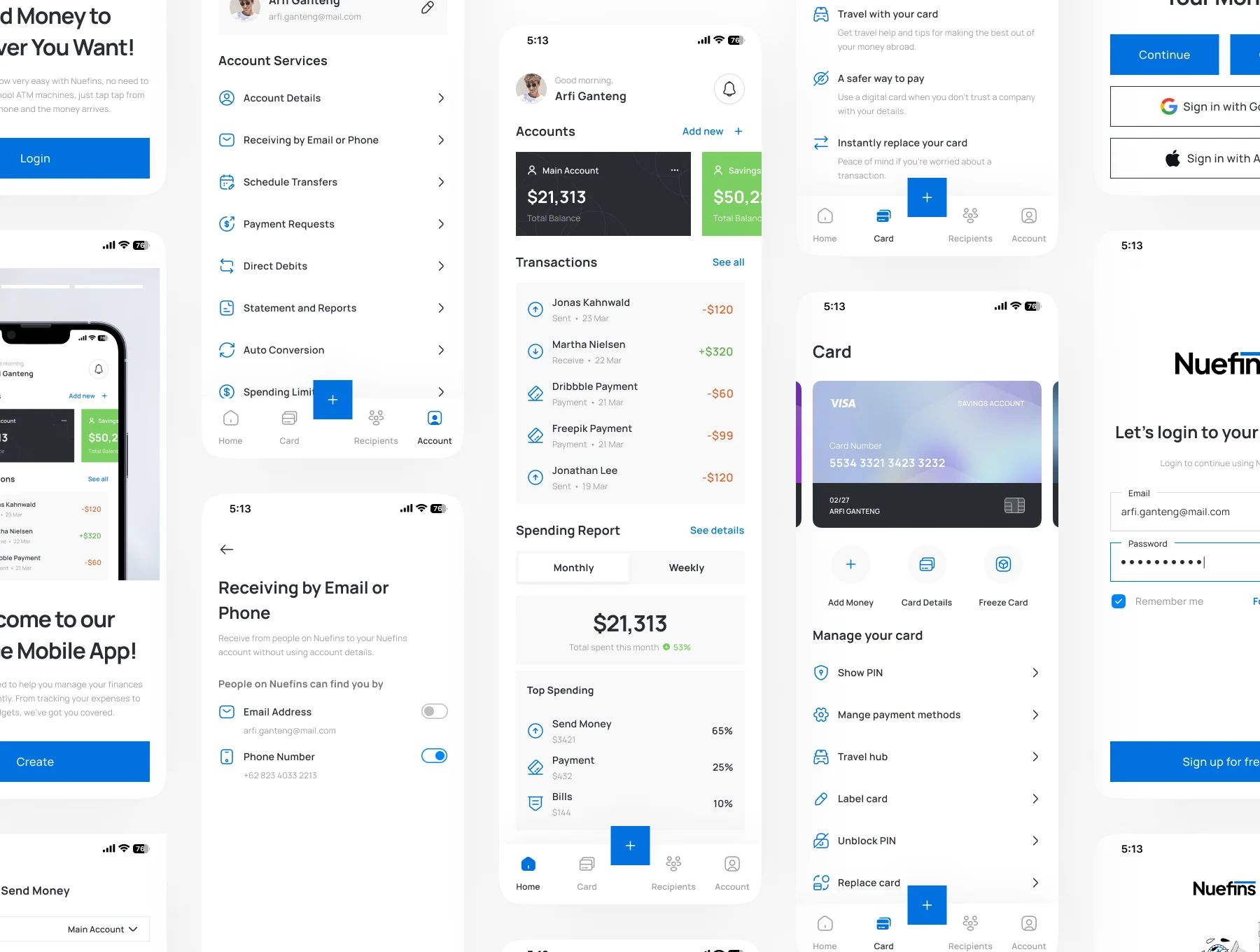 Nuefins - Finance Mobile App UI Kit 5