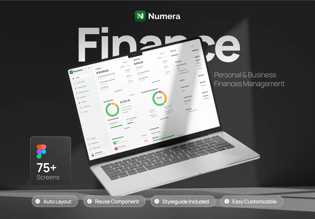 Numera - Finance Dashboard UI Kit