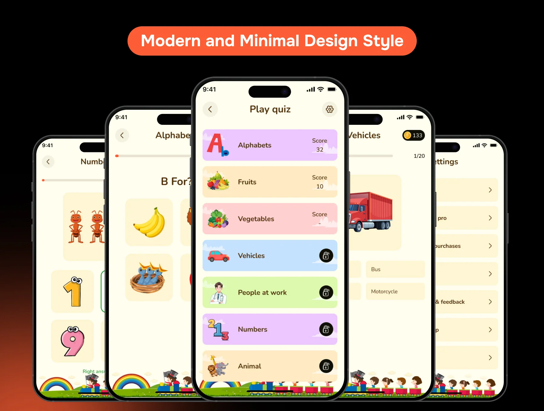 KidsPlayzone - Learning and Quiz App UI Kit 3