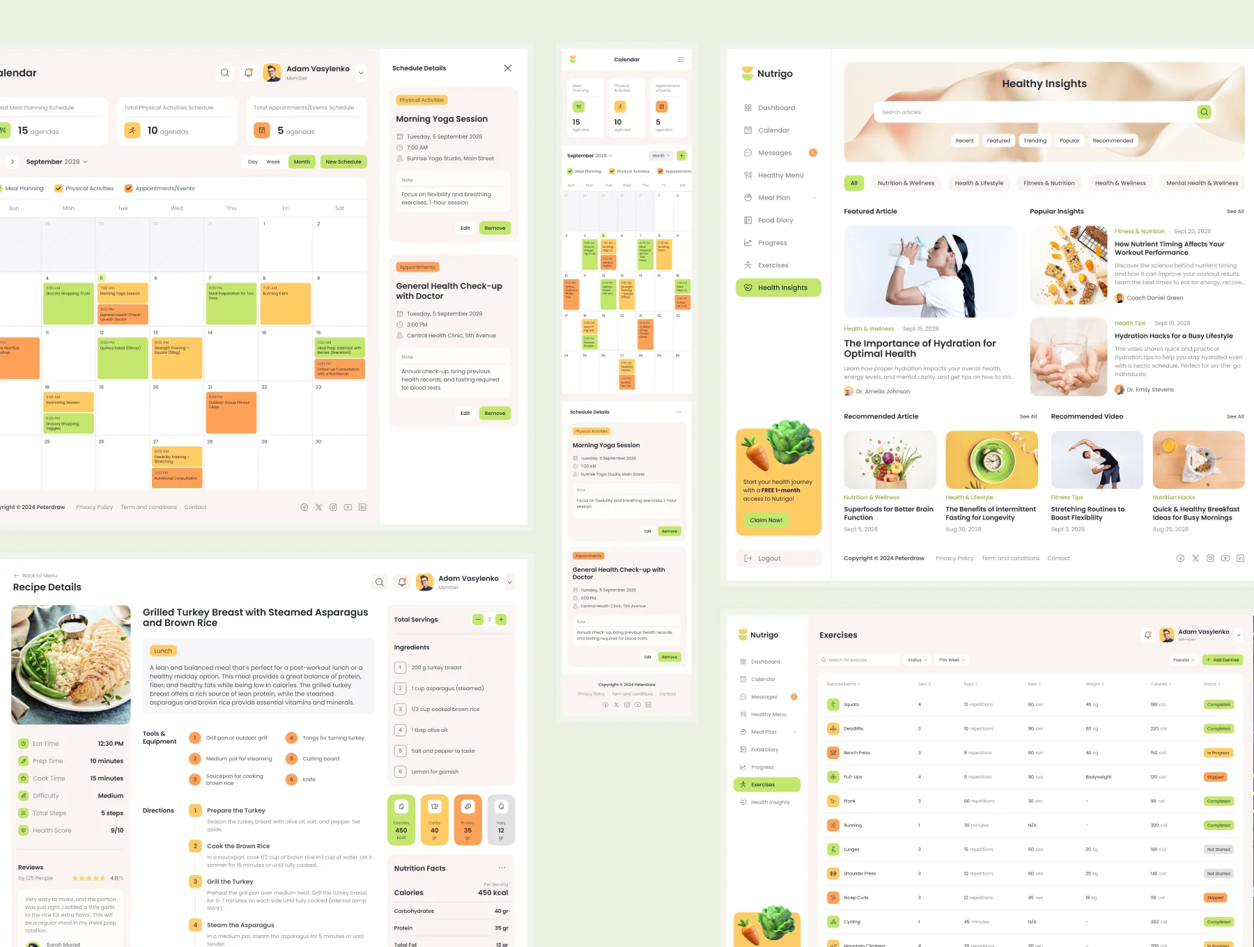 Nutrigo - Health Nutrition and Diet Admin Dashboard 3