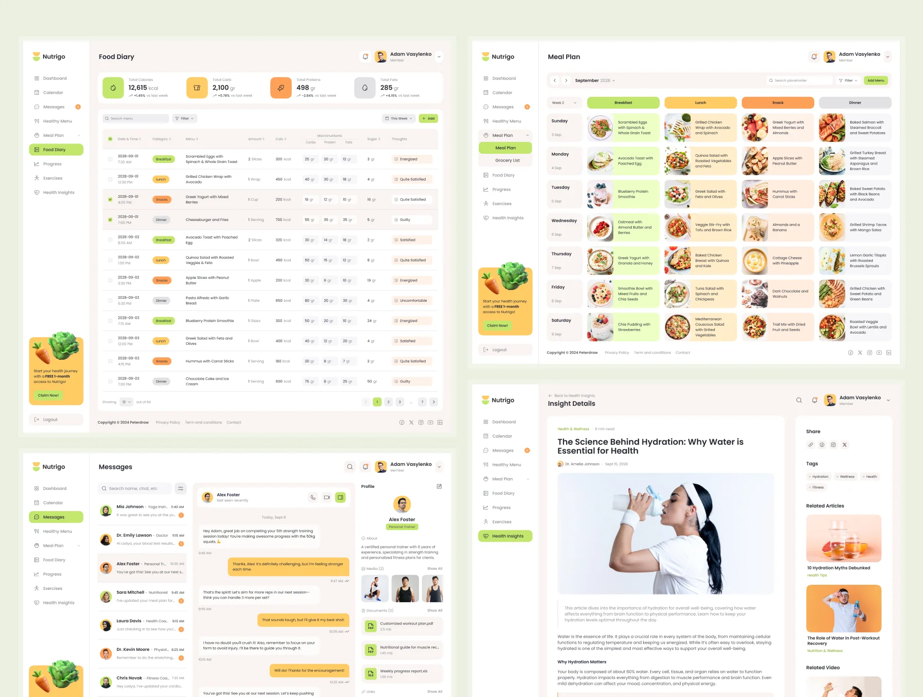 Nutrigo - Health Nutrition and Diet Admin Dashboard 6