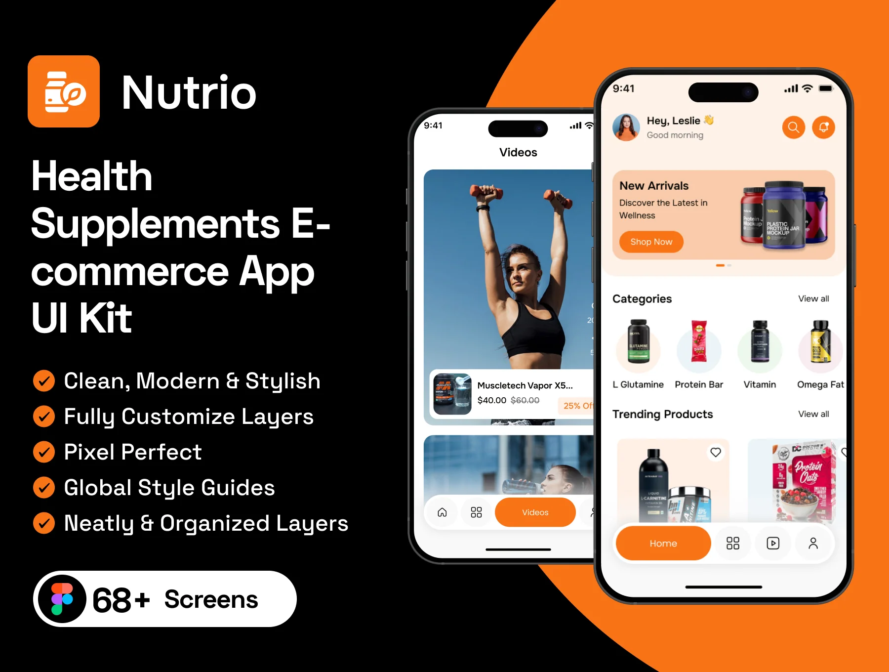 Nutrio - Health Supplements E-commerce App UI Kit