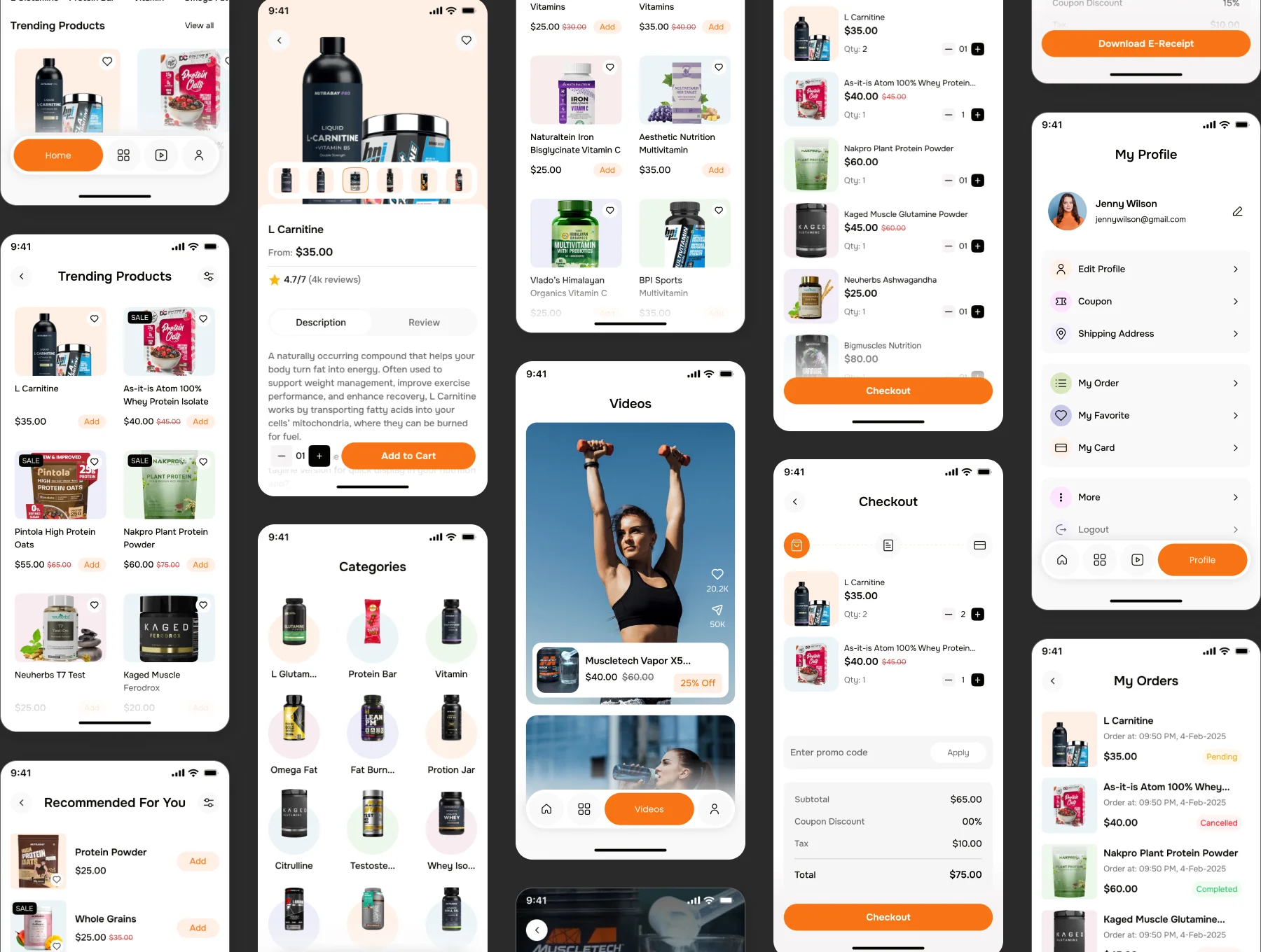 Nutrio - Health Supplements E-commerce App UI Kit 4