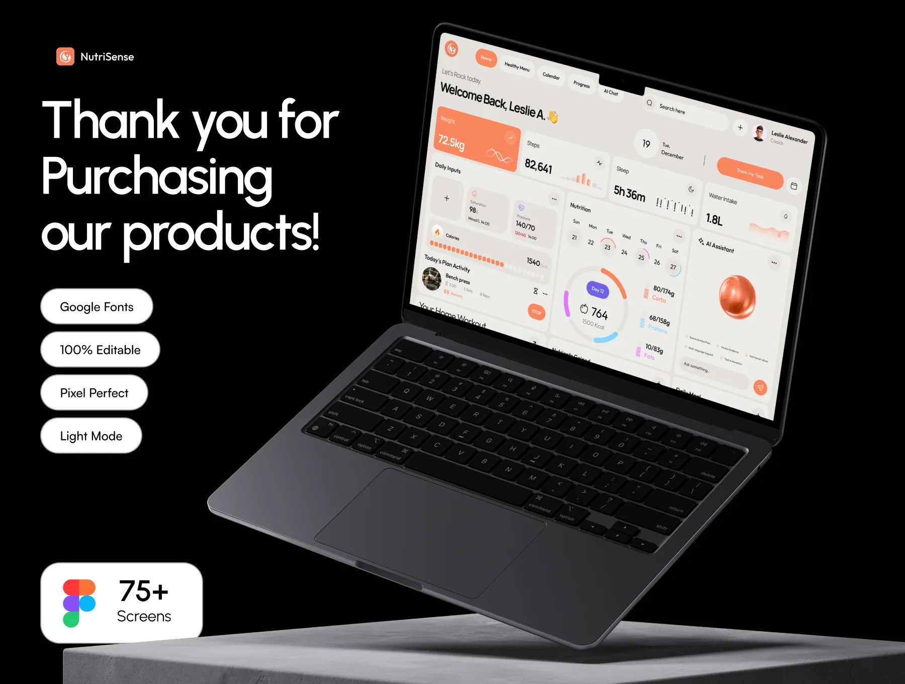 NutriSense - Health, Nutrition & Diet SaaS Admin Dashboard UI Kit 8