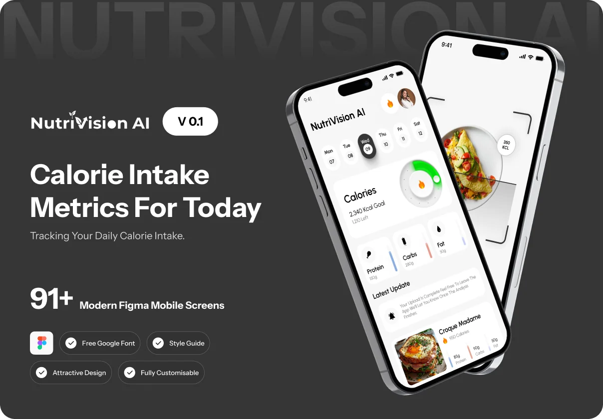 NutriVision AI | Smart Calorie Tracker & Nutrition UI Kit