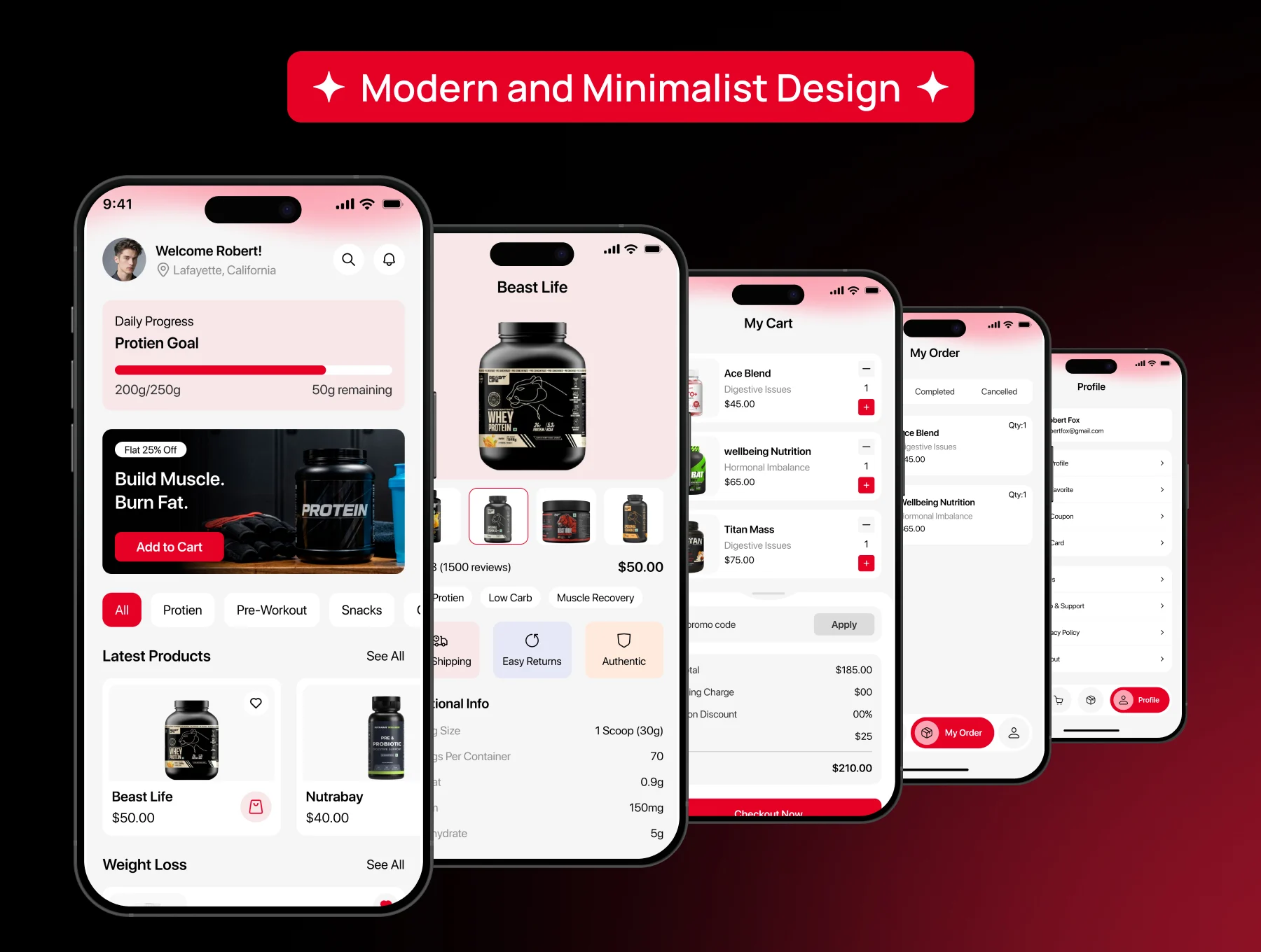 Nutriyo – Nutrition Store E-commerce Mobile App UI Kit 3