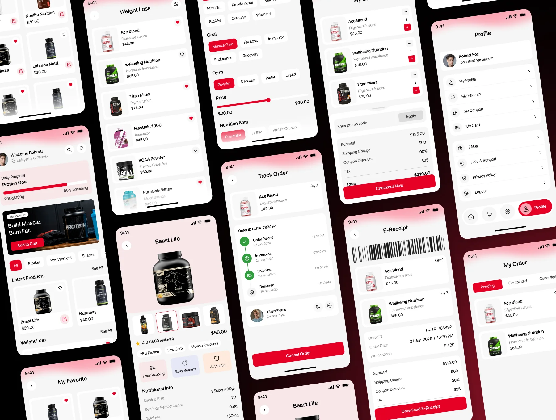 Nutriyo – Nutrition Store E-commerce Mobile App UI Kit 4