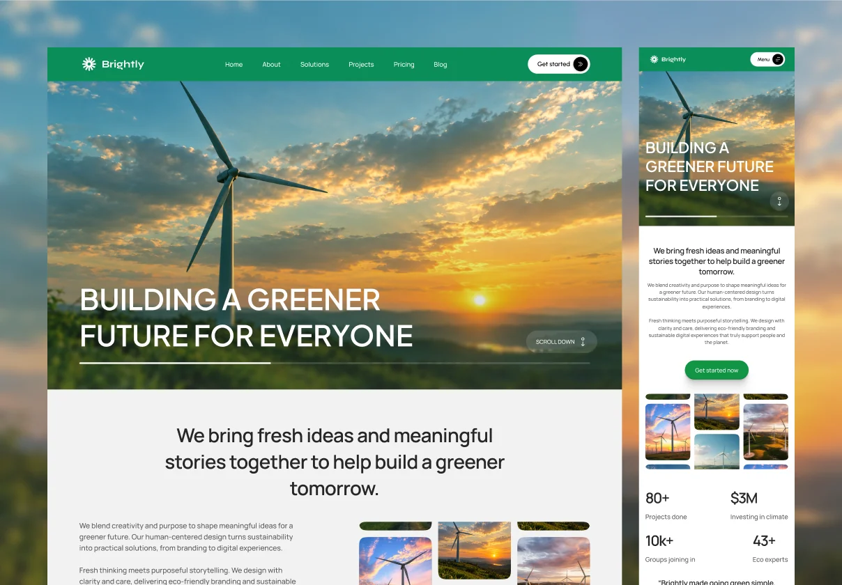 Nuvora : Modern Sustainability Website Template