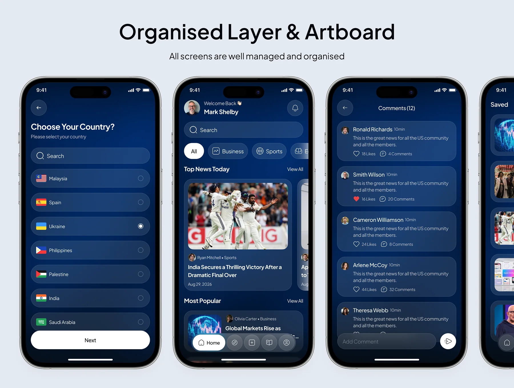 nvois - News App UI Kit 3