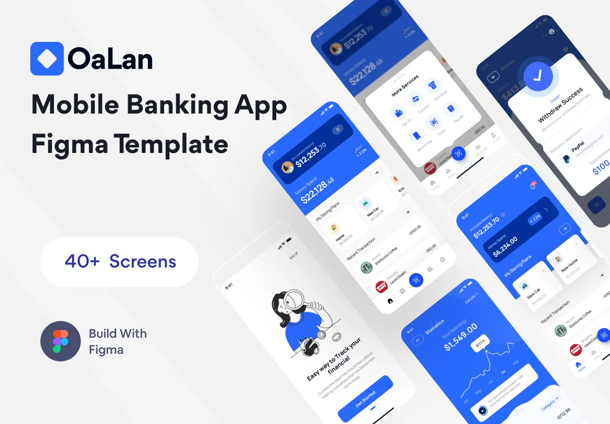 Oalan-Mobile Banking App Figma UI Template
