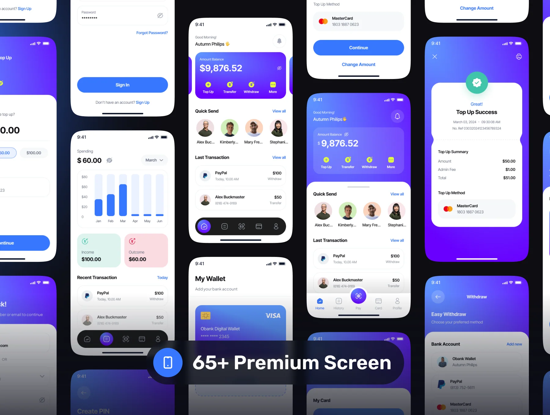 OBANK - Premium Wallet App UI Kit 2