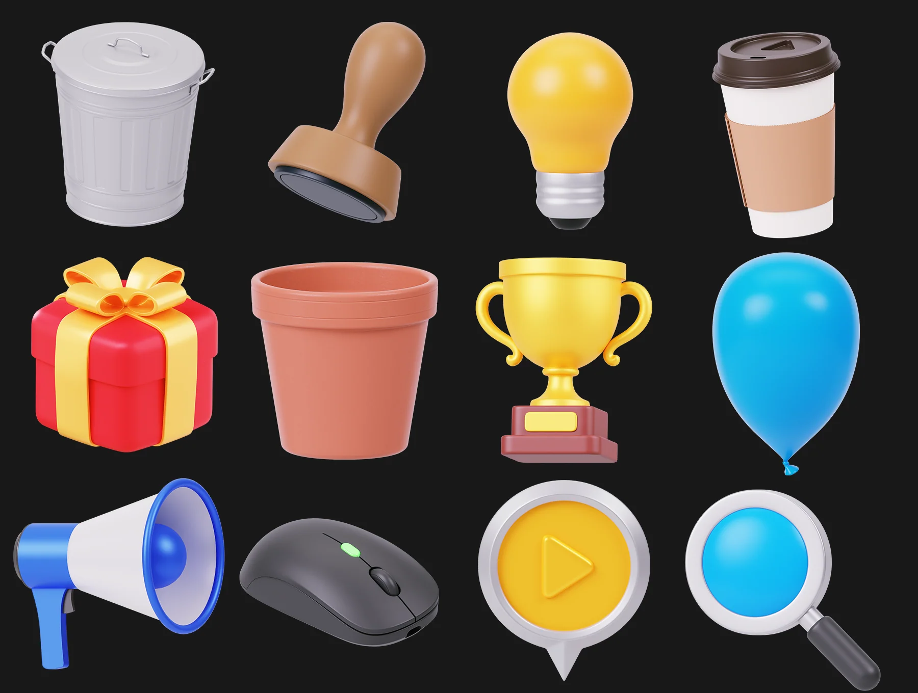 Objects Essentials 3D Icon Pack 5