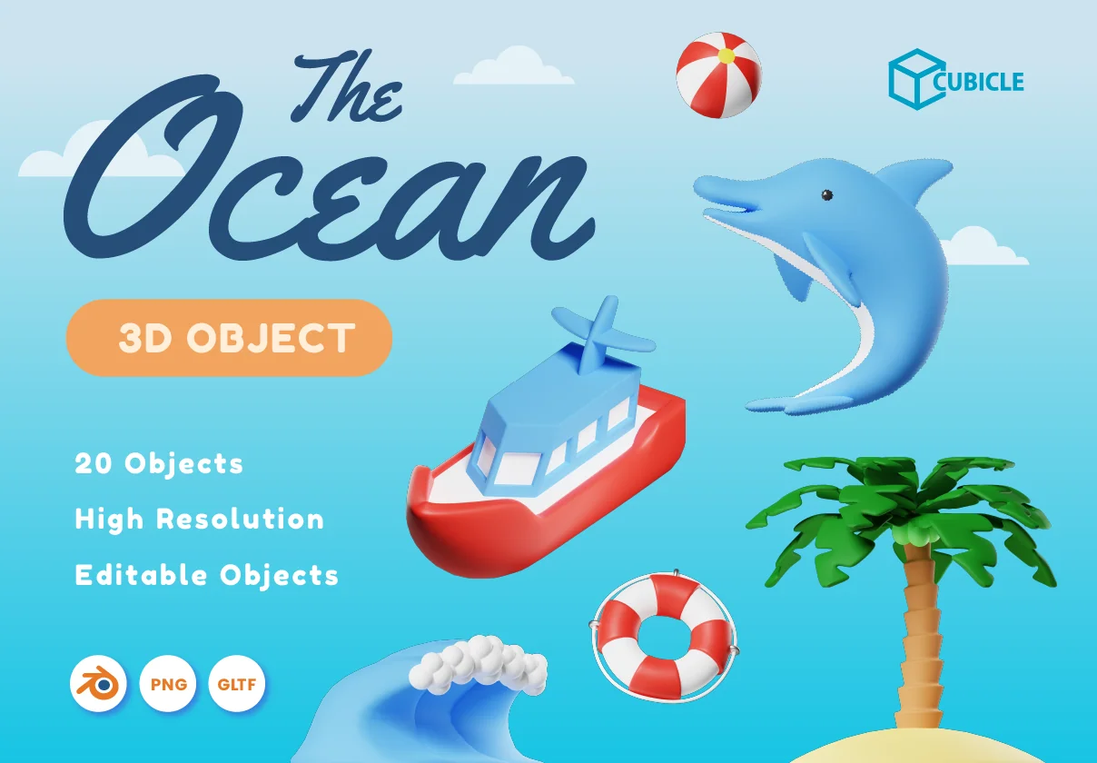 Ocean 3D Object