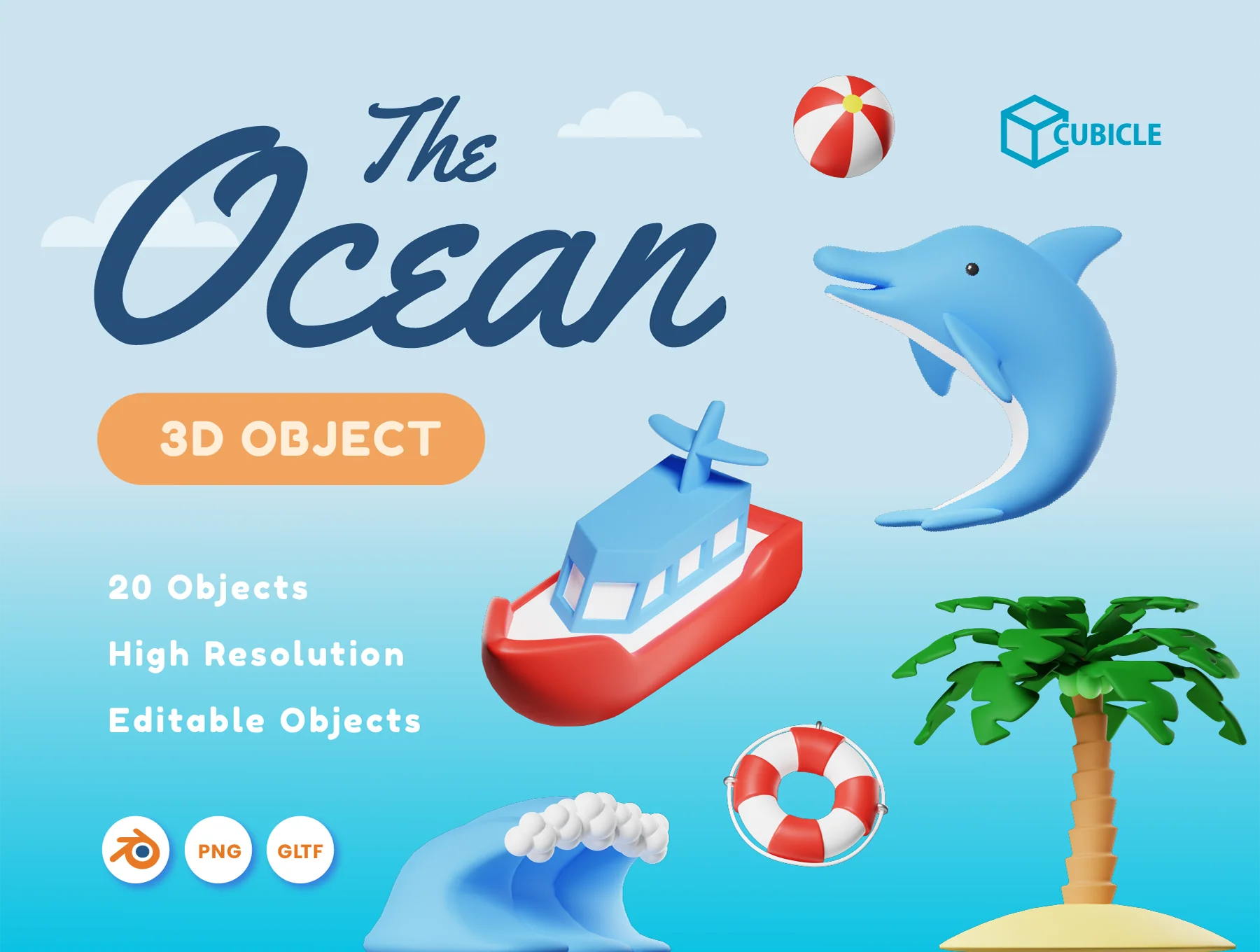 Ocean 3D Object