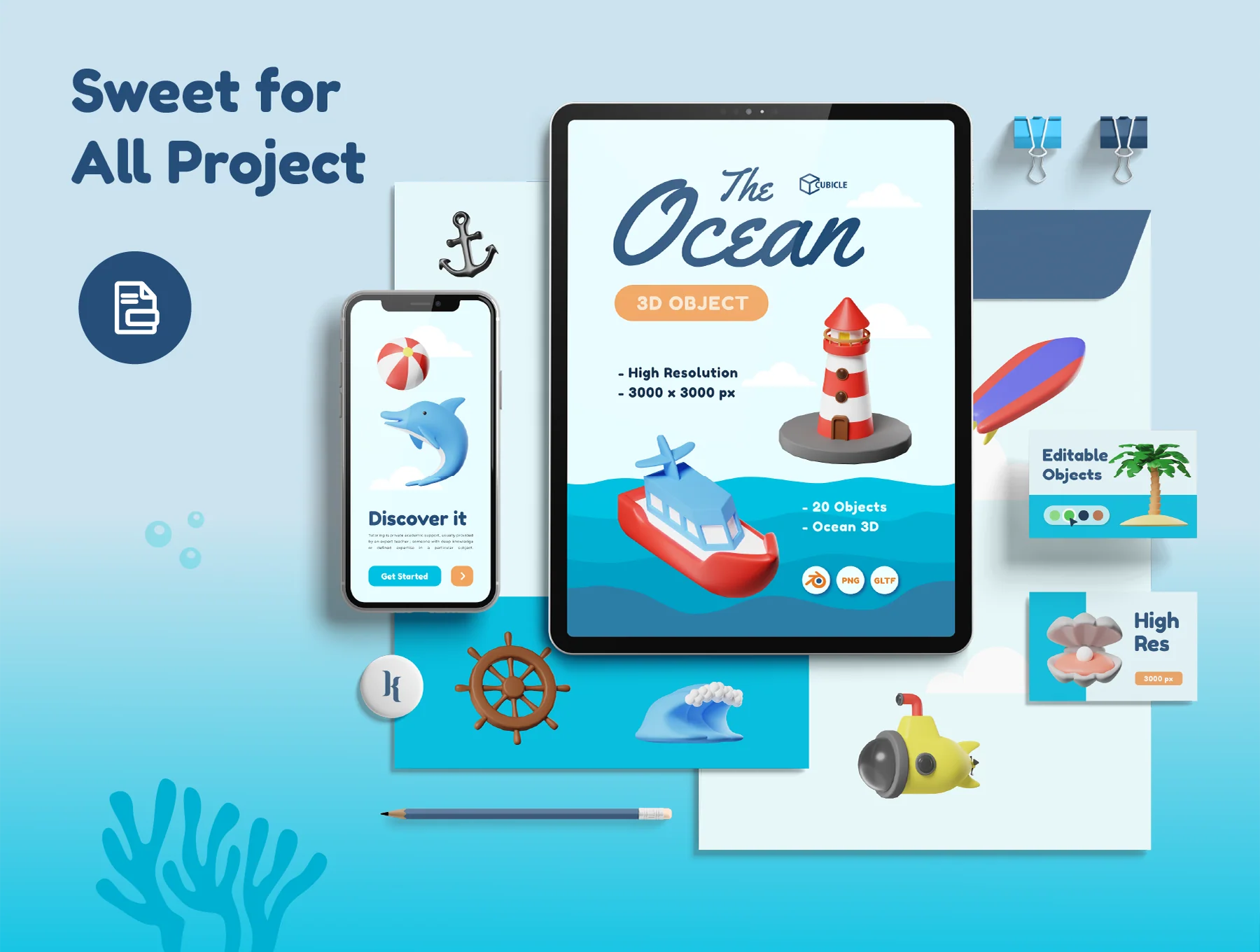Ocean 3D Object 5