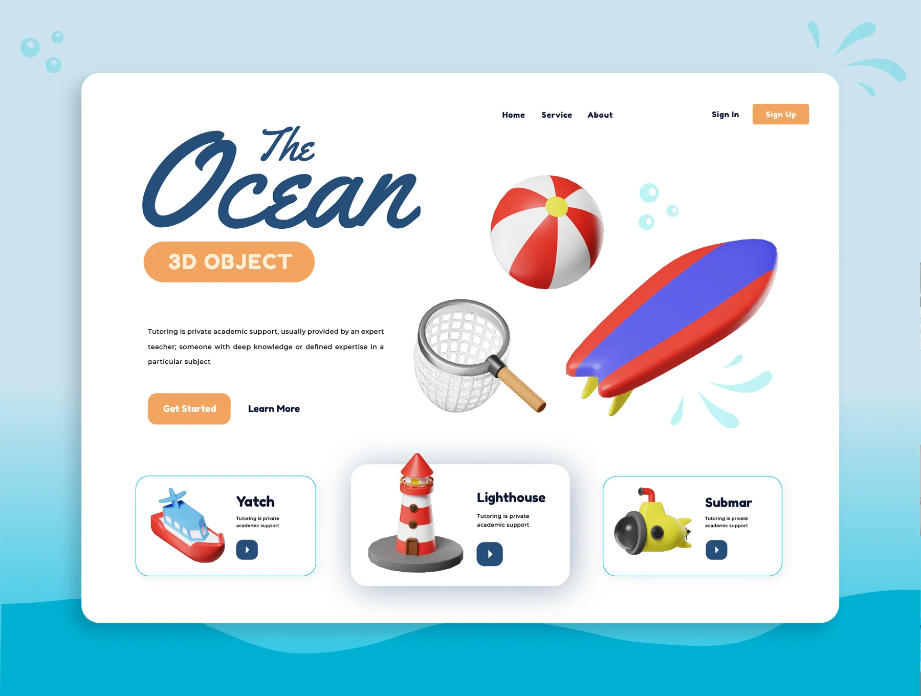 Ocean 3D Object 6