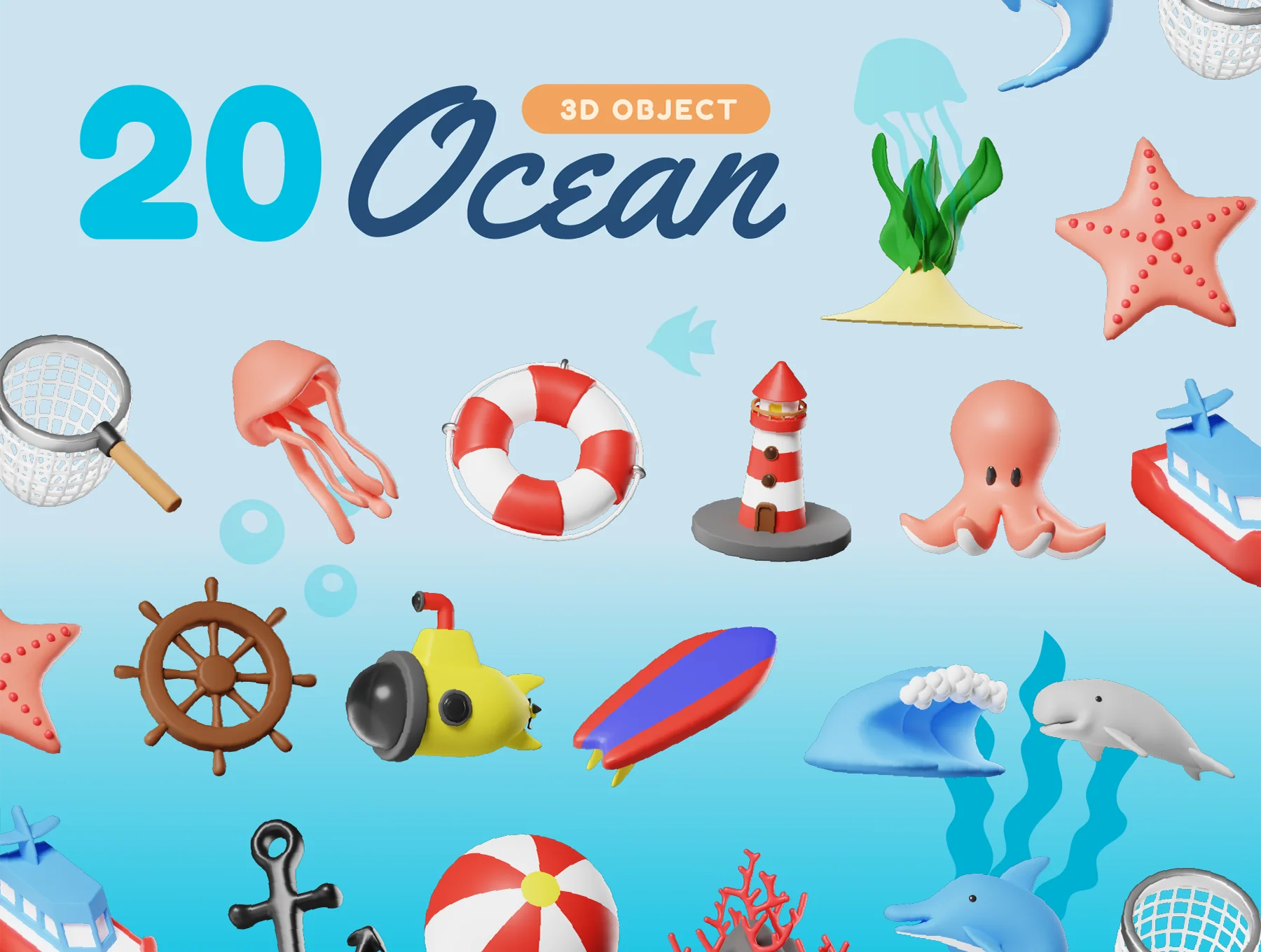 Ocean 3D Object 7