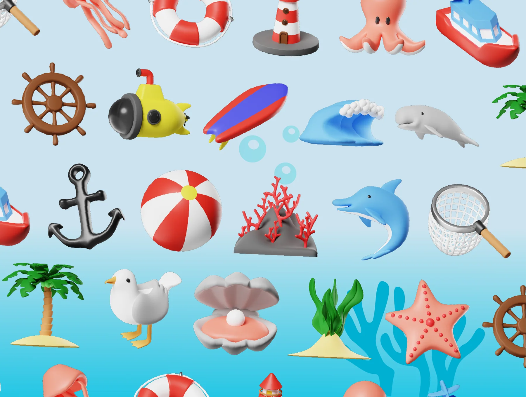 Ocean 3D Object 8