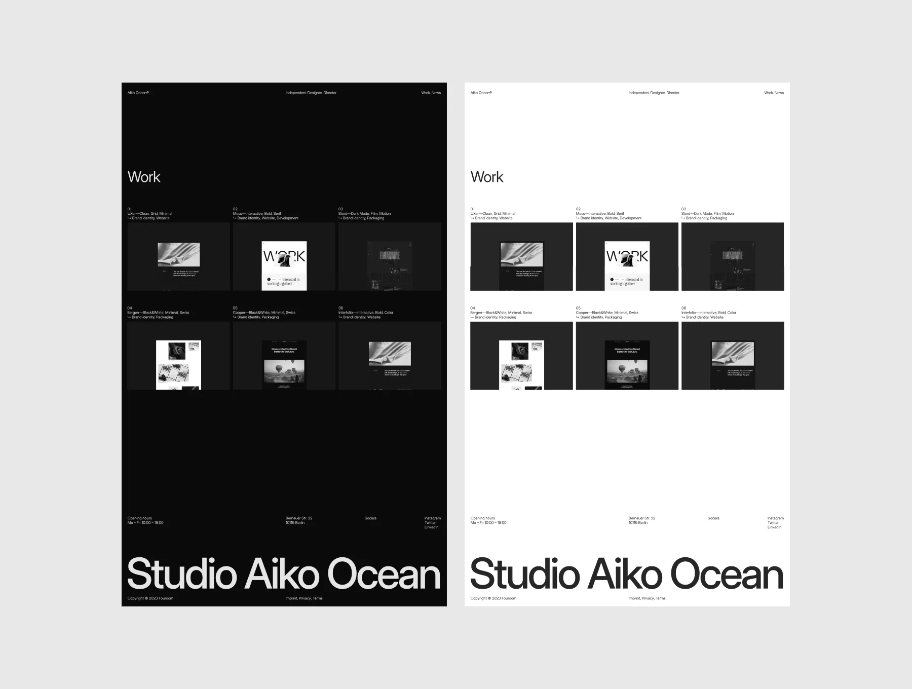 Ocean — Personal Portfolio Framer Template 2