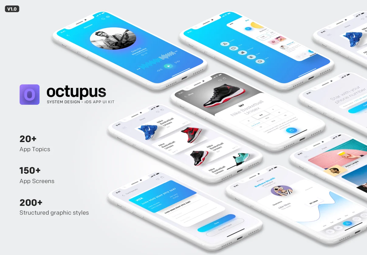 Octupus - iOS App UI Kit