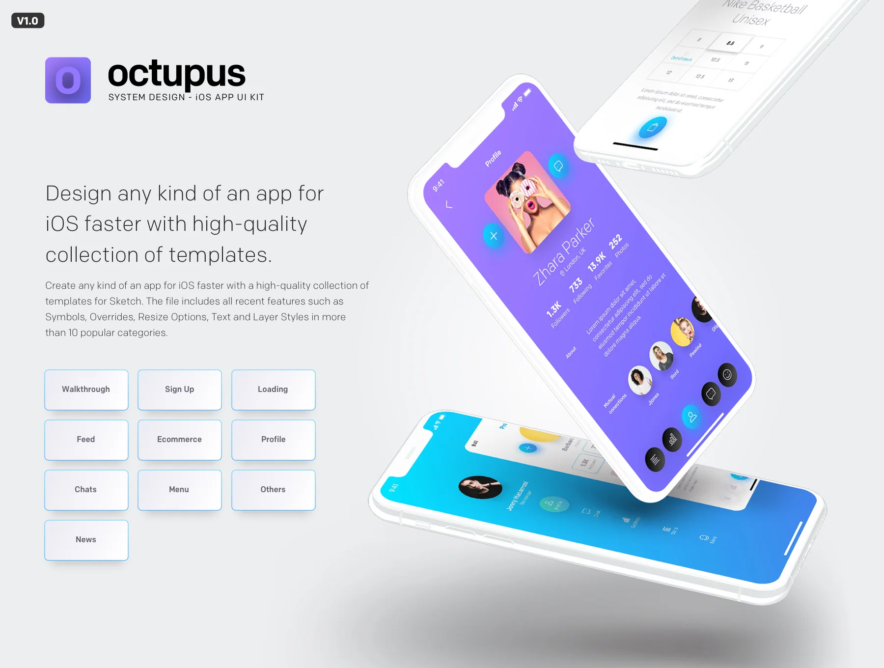 Octupus - iOS App UI Kit 2