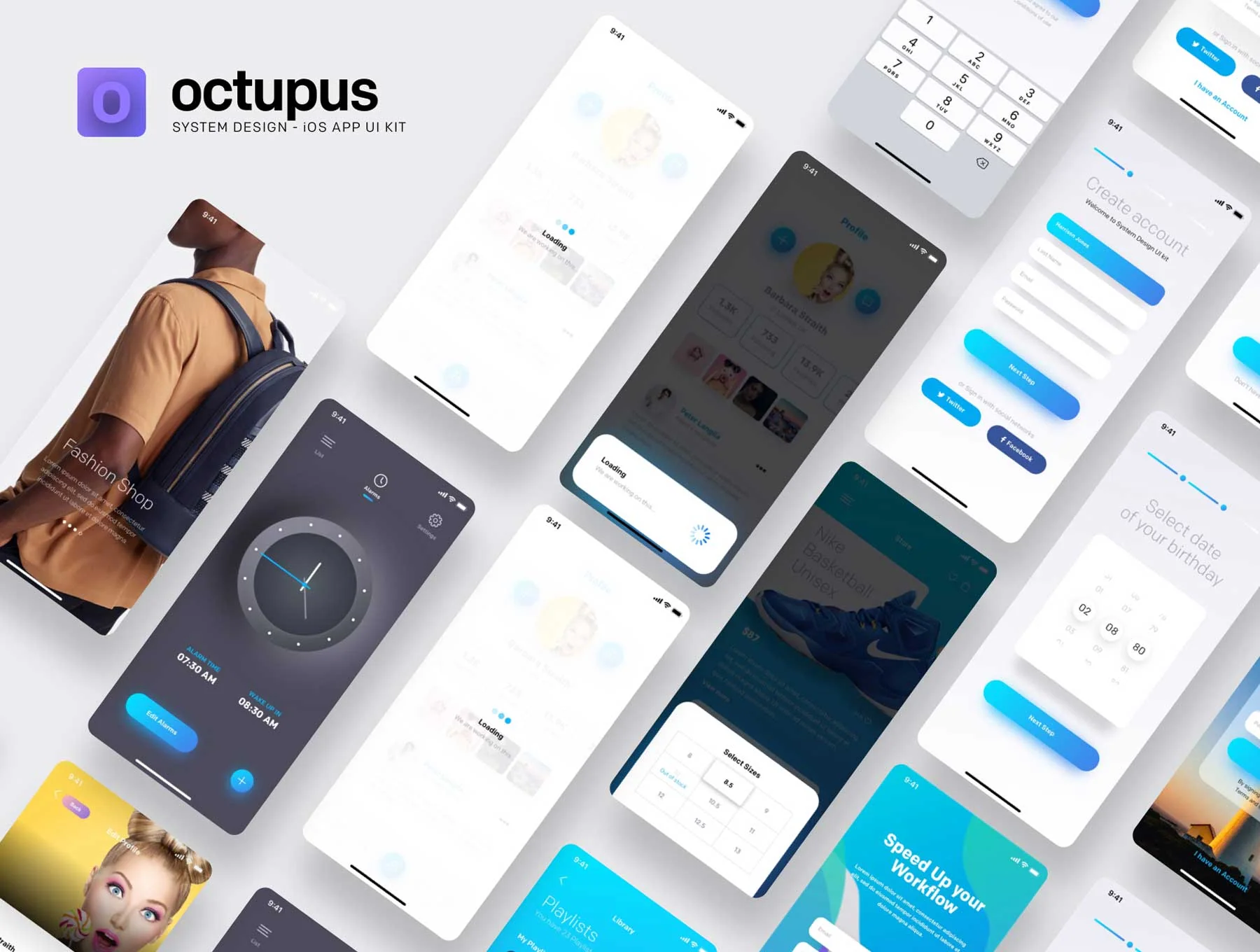 Octupus - iOS App UI Kit 4