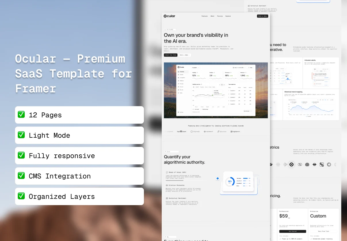 Ocular — Premium SaaS Template for Framer