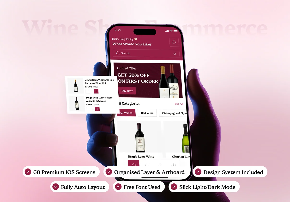 Oeno - Wine Shop Ecommerce App UI Kit