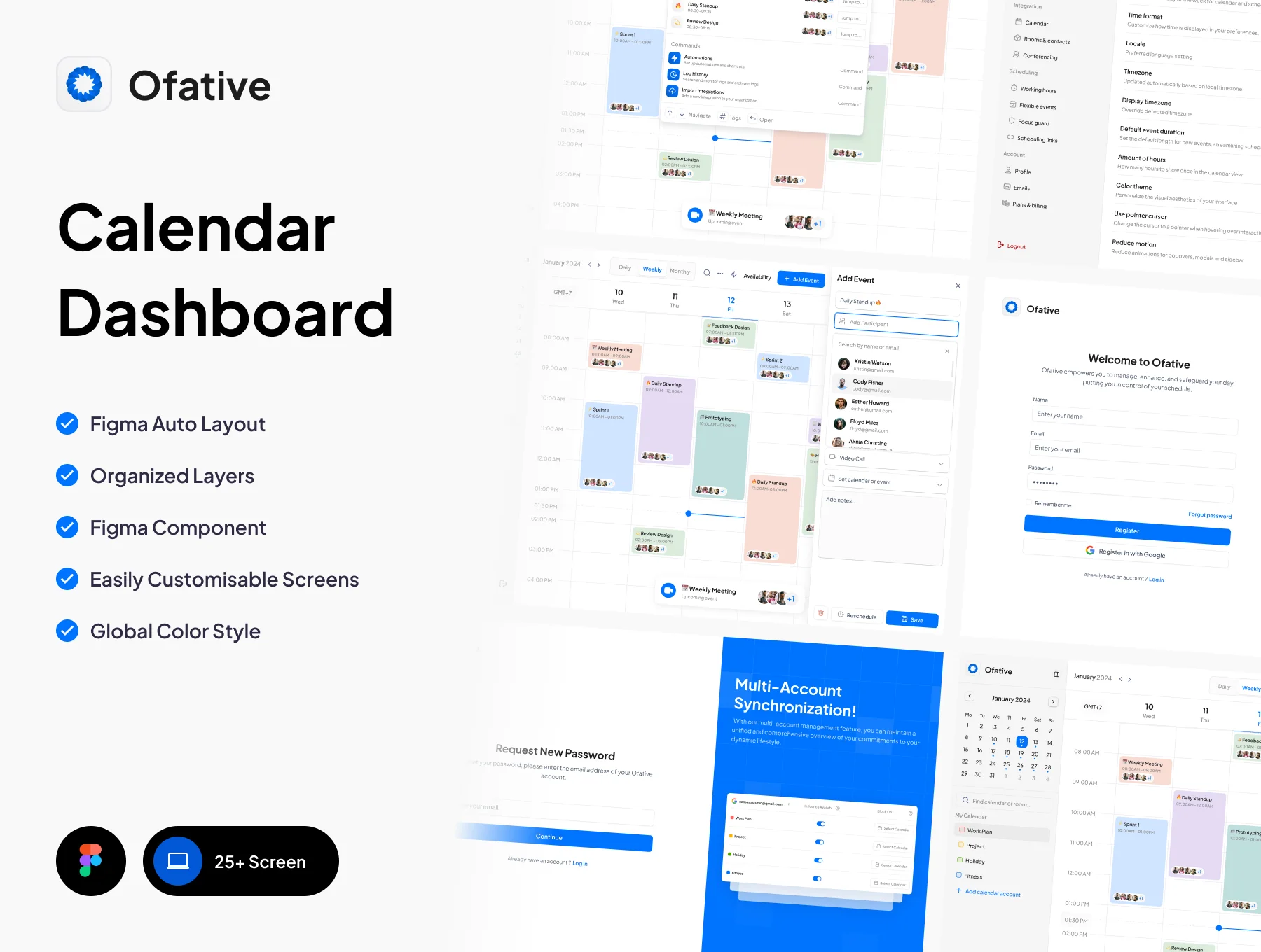 Ofative - Calendar Dashboard App UI KIT