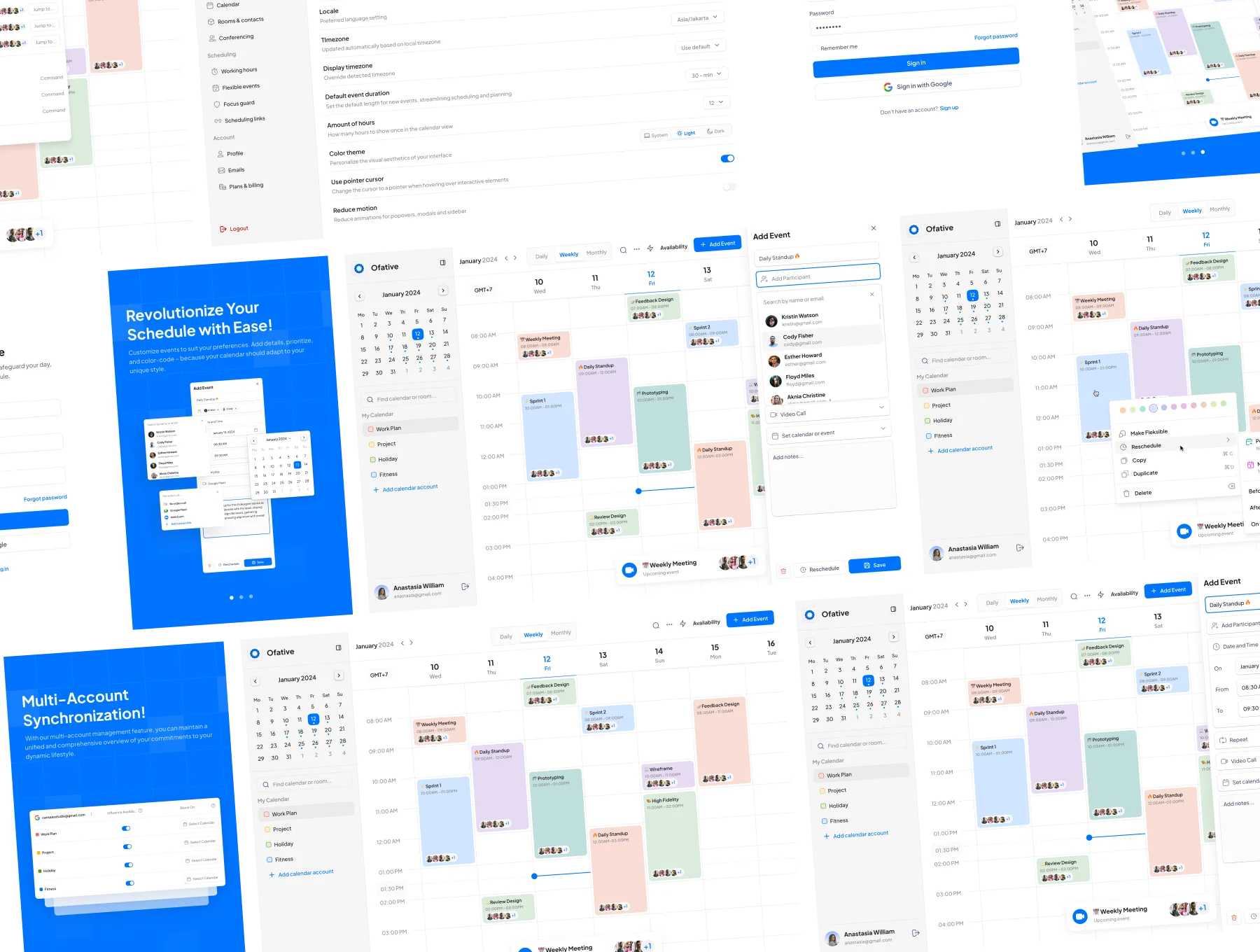 Ofative - Calendar Dashboard App UI KIT 3