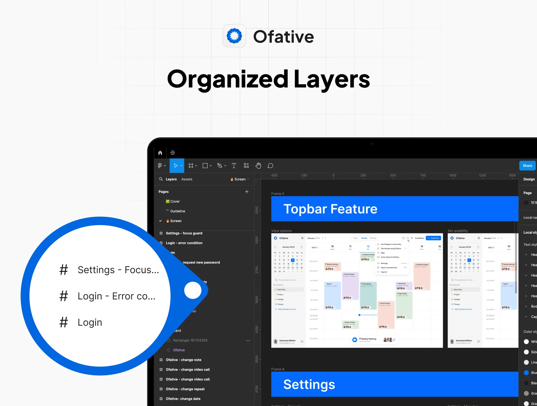 Ofative - Calendar Dashboard App UI KIT 4
