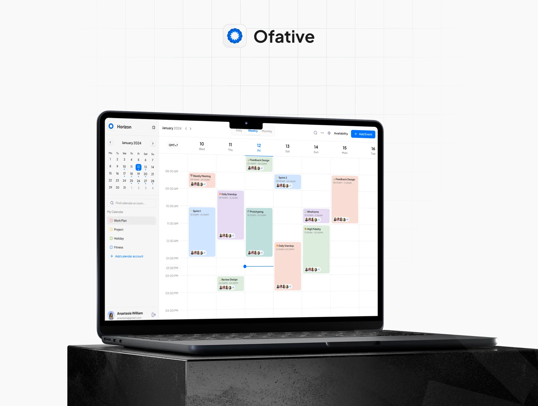 Ofative - Calendar Dashboard App UI KIT 5