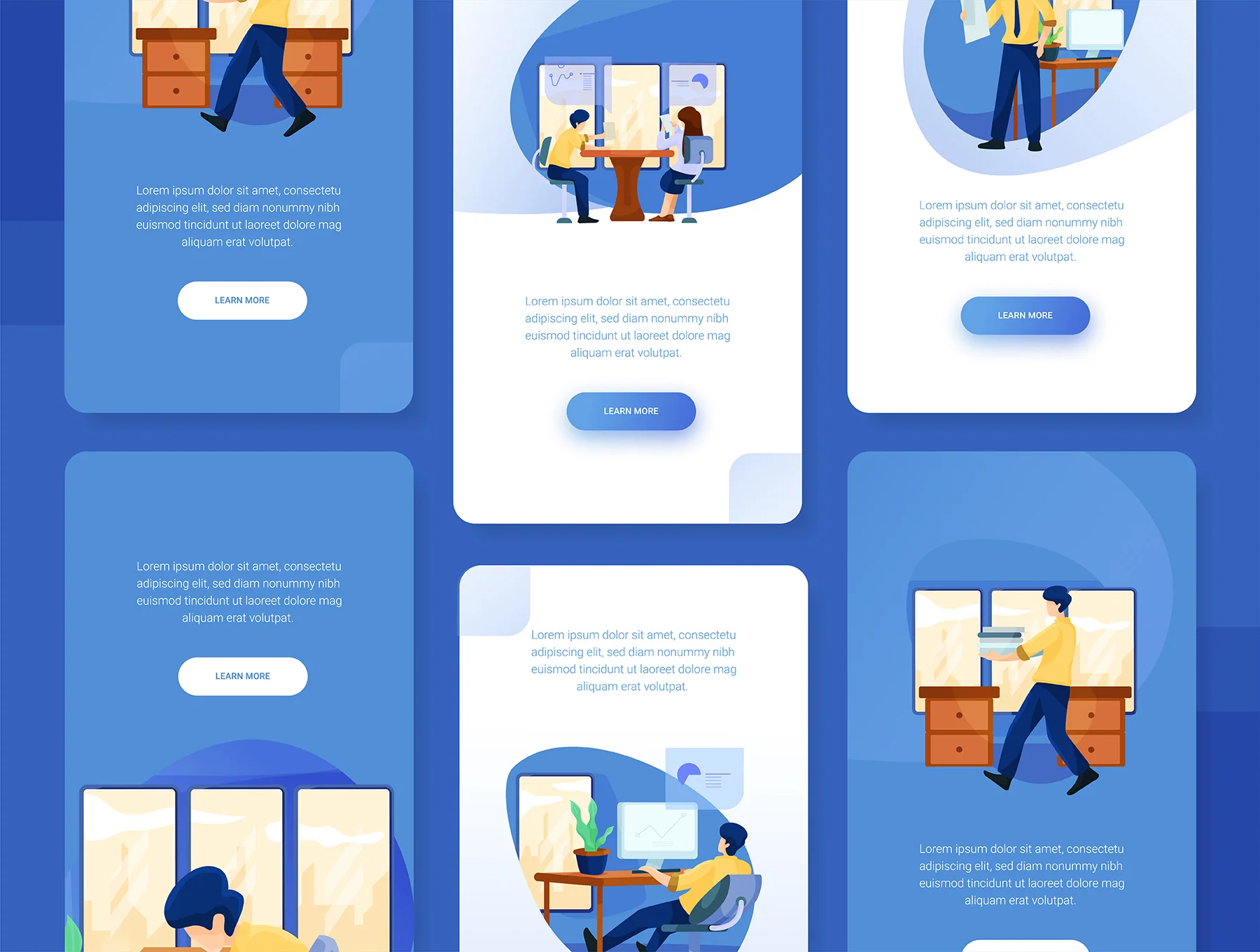 Office Activities Illustration Set 4