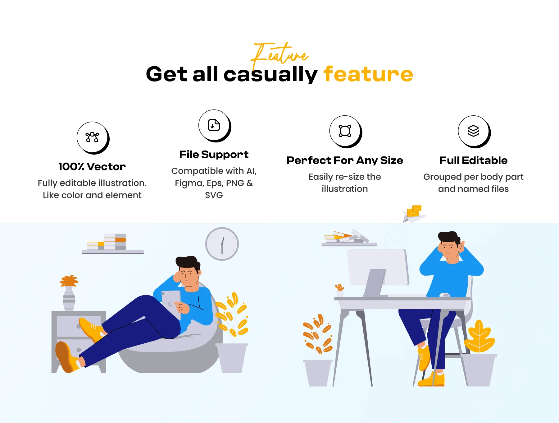 Office Activity 2D Illustration Pack 3
