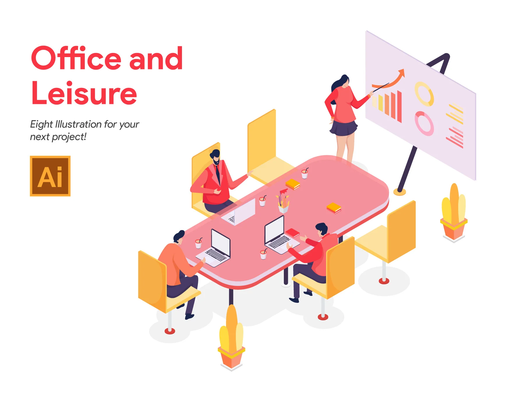 Office and Leisure Illustration Vol 1