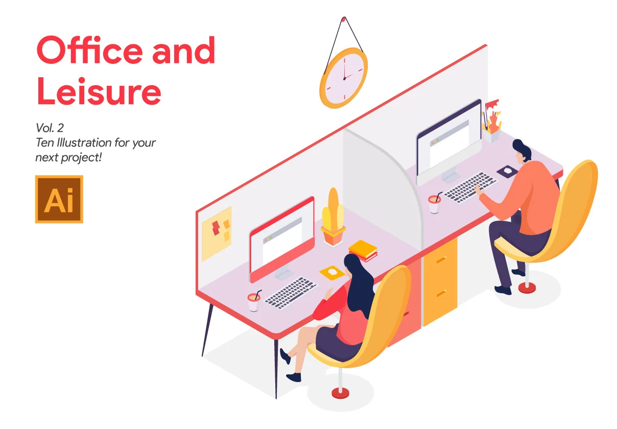 Office and Leisure Illustration Vol 2