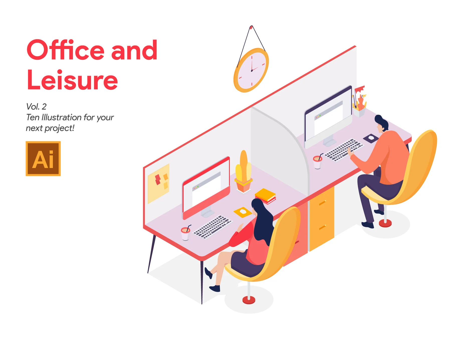 Office and Leisure Illustration Vol 2