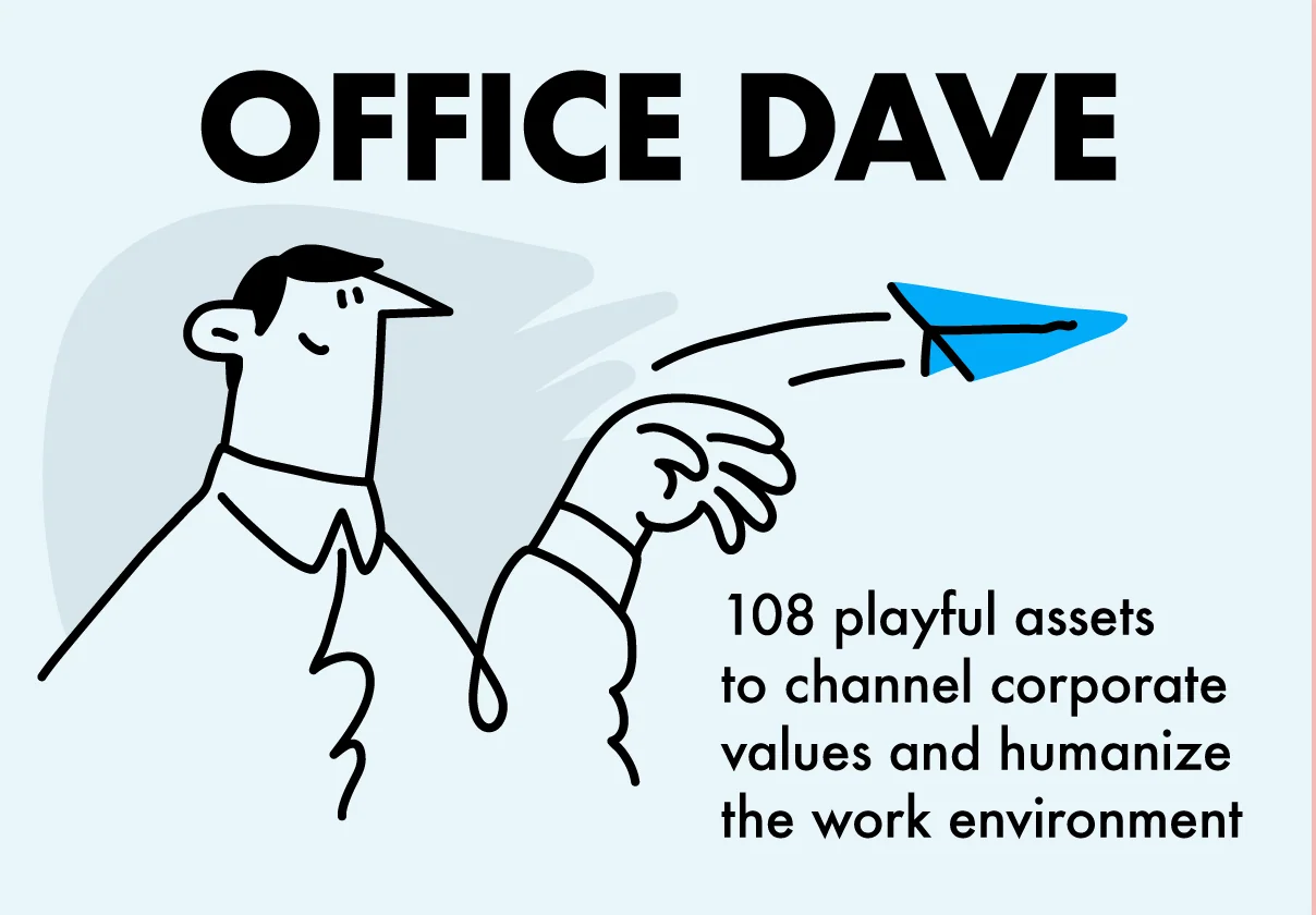 Office Dave - illustration pack