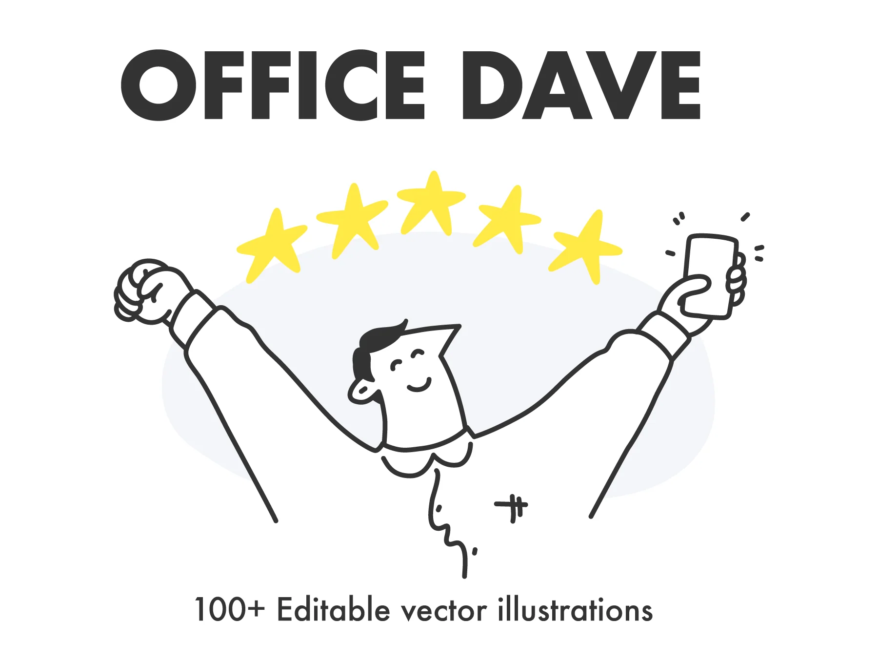 Office Dave - illustration pack