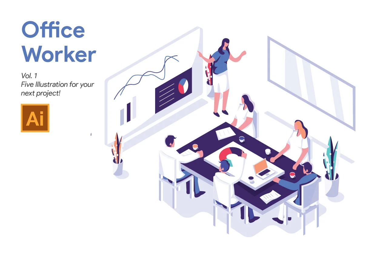 Office Worker Illustration Vol 1