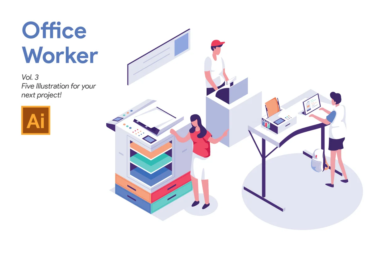 Office Worker Illustration Vol 3
