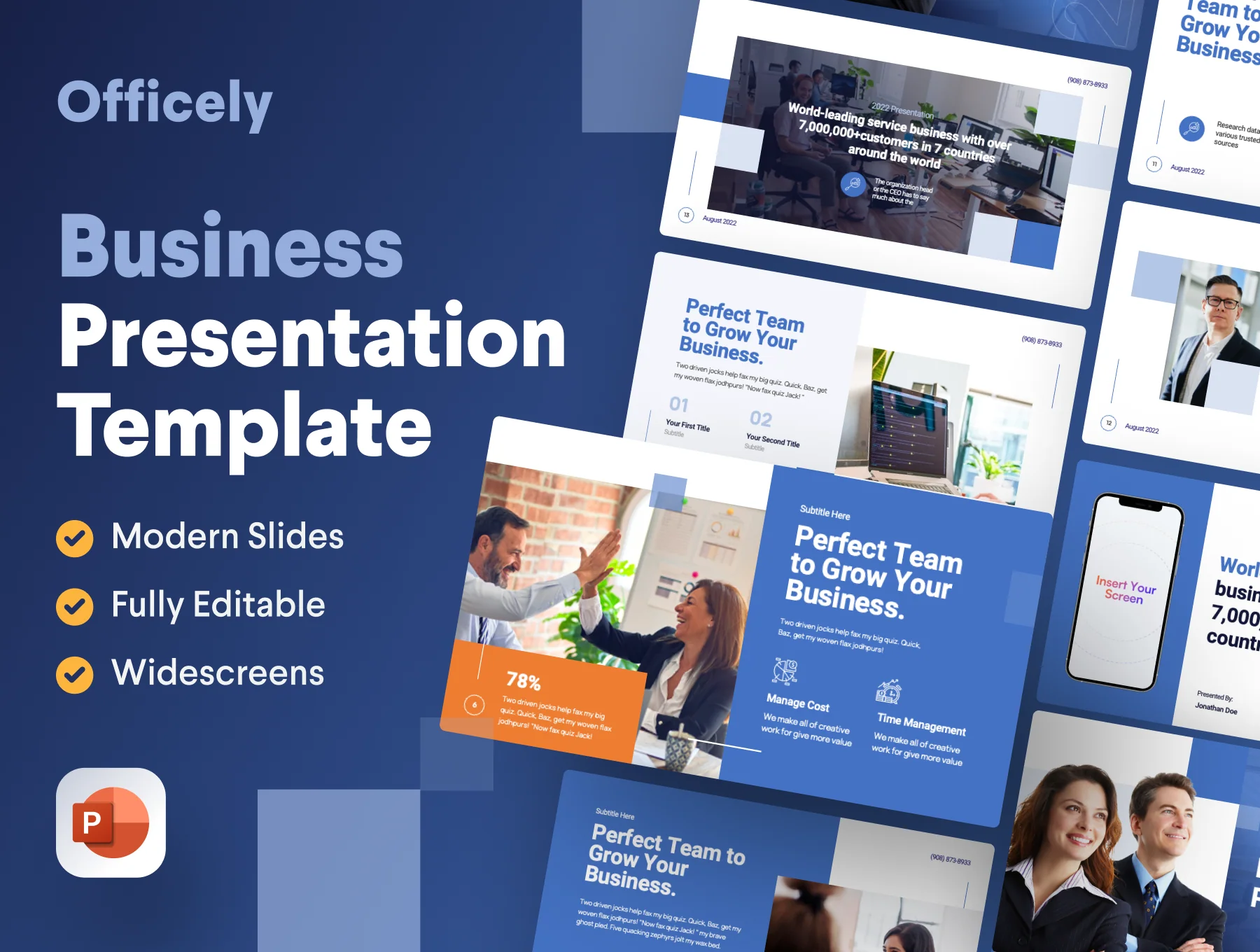 Officely - Business PowerPoint Presentation Template