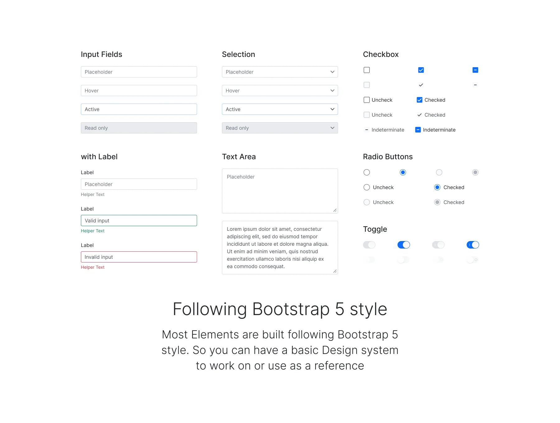 Officience's Bootstrap 5 Design system - no code included 3