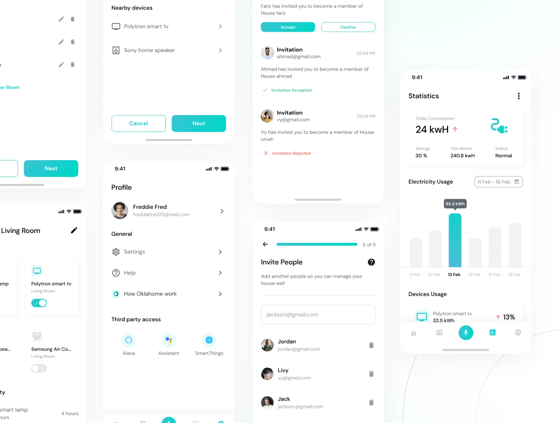 Oklahome - Smarthome Mobile App UI Kit 2