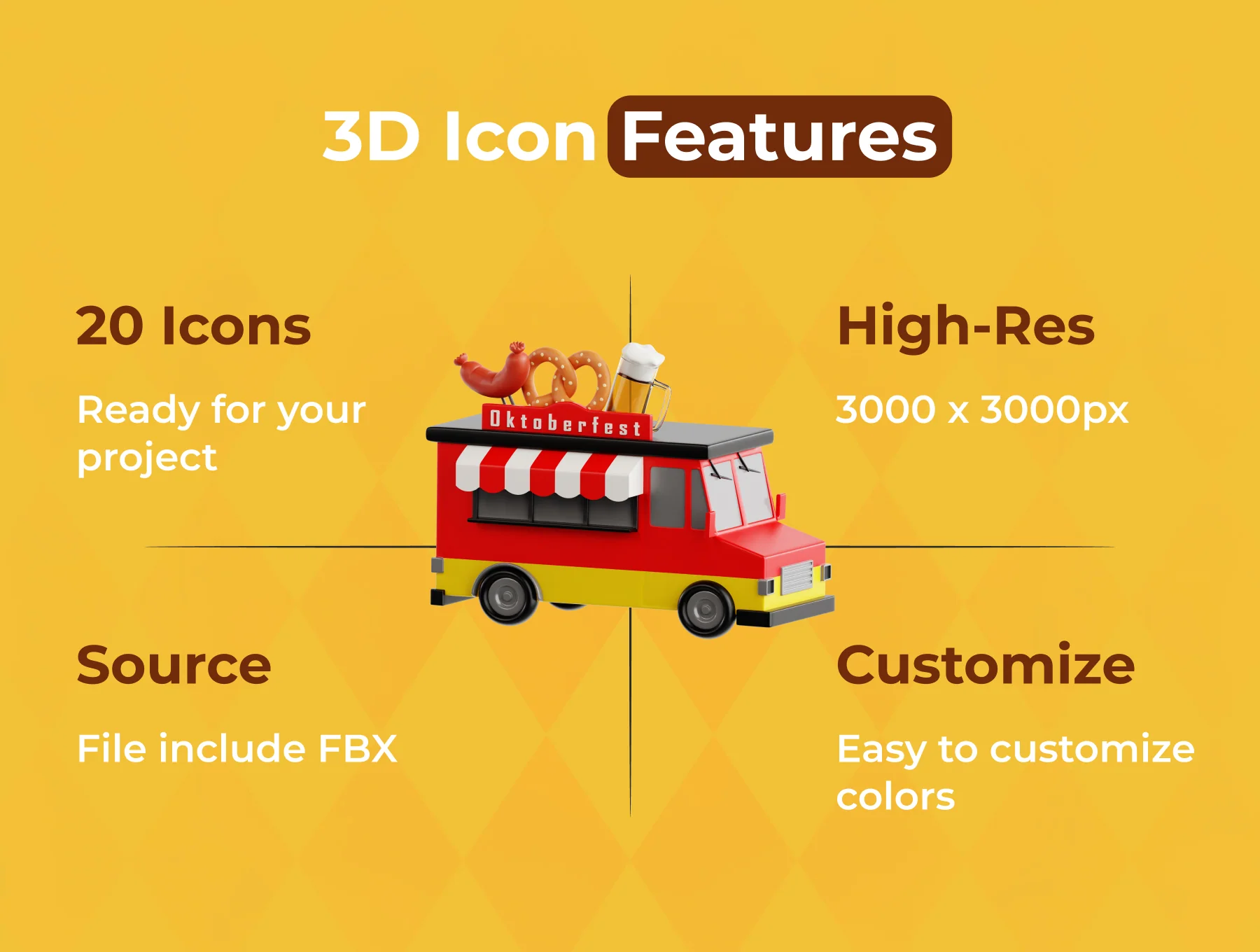 Oktoberfest 3D Icon Set 2