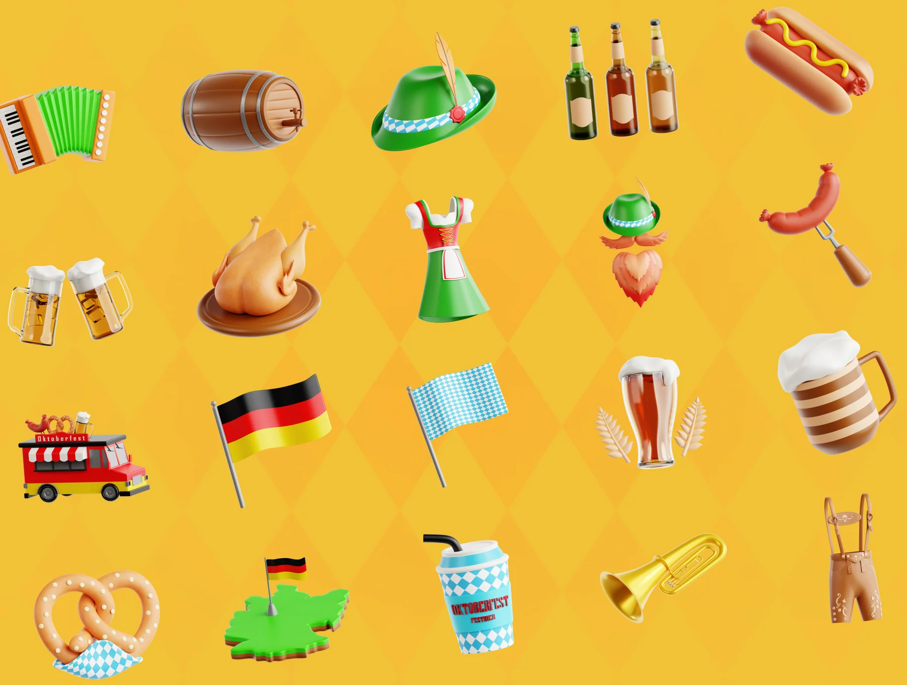 Oktoberfest 3D Icon Set 6