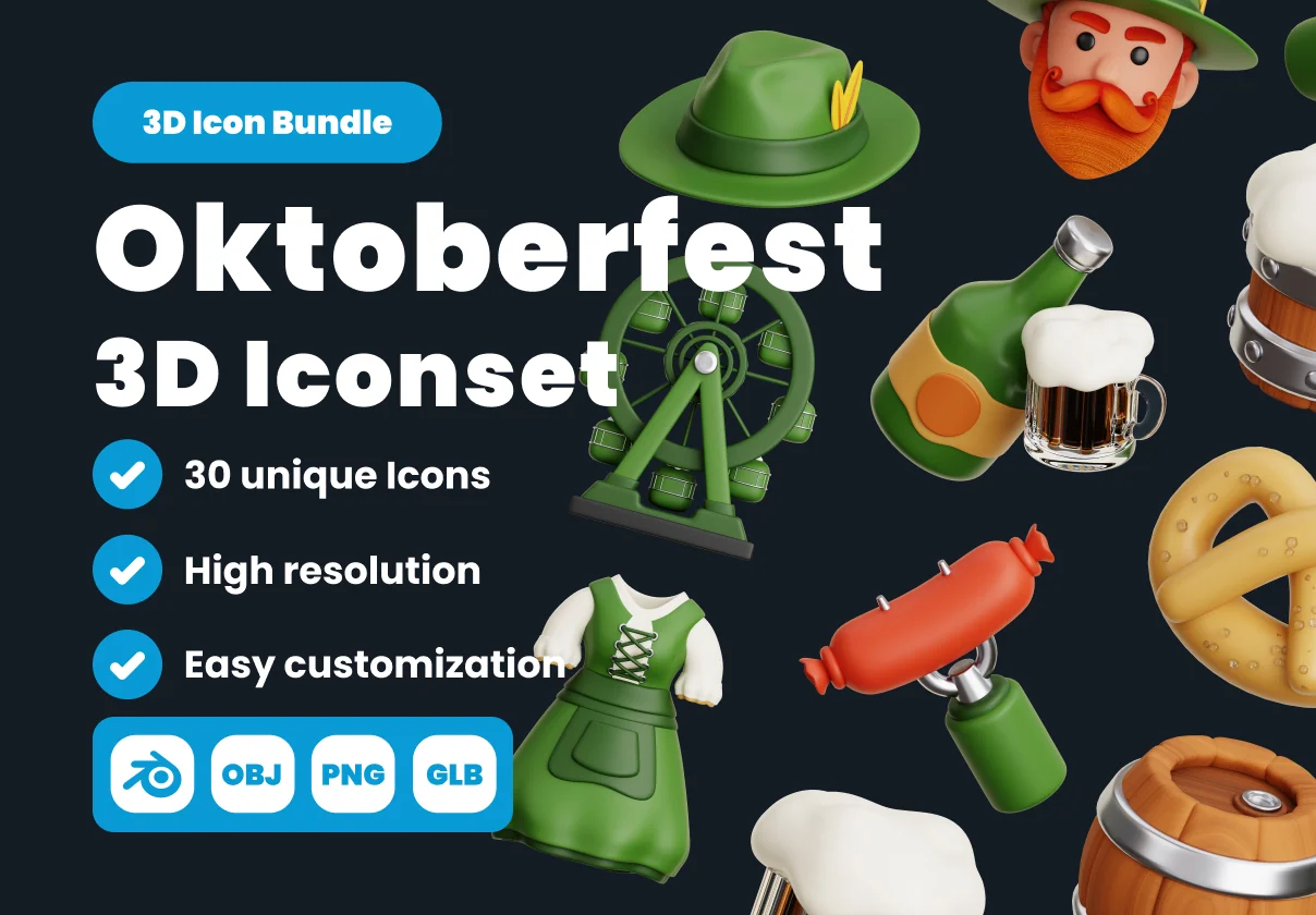 Oktoberfest 3D Illustration Pack